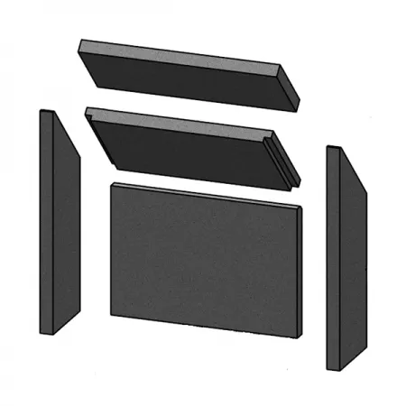 Kit complet briques vermiculite foyer - MORSO R&eacute;f. 57103500