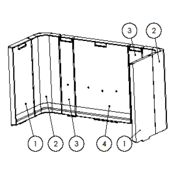 Kit complet de briques de foyer pour po�le Lacunza Inca / Itaca 100 brique Thermotte