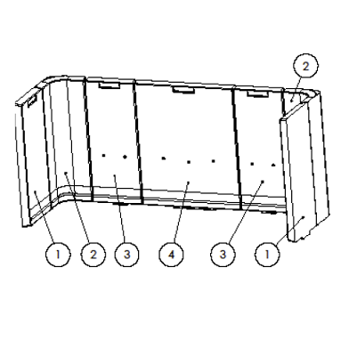 Kit complet de briques de foyer pour po�le Lacunza Inca / Itaca 100 brique Thermotte