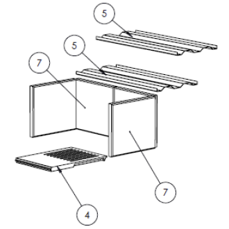 Kit complet de briques de foyer pour po�le Lacunza Sakan