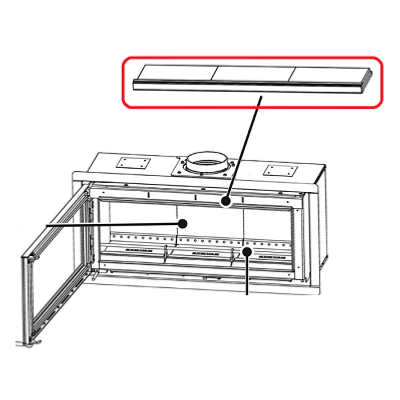 Kit de 3 briques d�flecteurs RVS-CE7469 (num�ro s�rie -40000) - STOVAX R�f. RVS-MEC12151 (SUIVI)