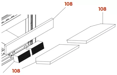 Kit de 3 briques r&eacute;fractaires sup&eacute;rieures - PALAZZETTI R&eacute;f. 895743540