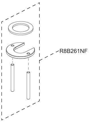 Kit de fixation - Jacob Delafon R�f. R8B261NF