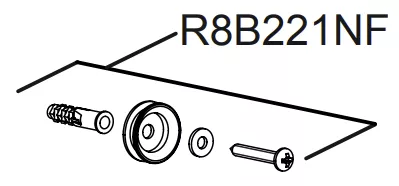 Kit de fixation de corps - Jacob Delafon R�f. R8B221NF