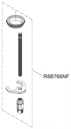 Kit de fixation L120 - Jacob Delafon R&eacute;f. R8B766NF