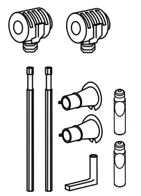 Kit fixations cuvette suspendue - Jacob Delafon R&eacute;f. RTA188NF