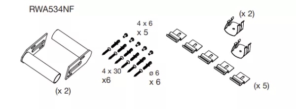 Kit fixations de tablier baignoire - Jacob Delafon R�f. RWA534NF