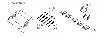 Kit fixations de tablier baignoire - Jacob Delafon R&eacute;f. RWA534NF