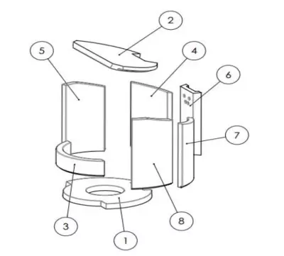 KIT INTERIEUR FOYER FONTE POELE ONSEN 1 VITRE ETANCHE - INVICTA r�f. N648811