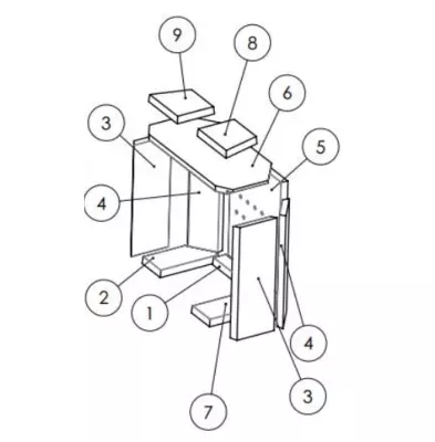 KIT INTERIEUR FOYER FONTE POELE TANA GA SUR SOCLE - INVICTA r�f. N648822 (STOCK)