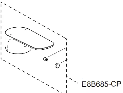Kit levier chrom&eacute; - Jacob Delafon R&eacute;f. E8B685-CP