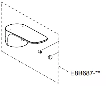 Kit levier chrom&eacute; - Jacob Delafon R&eacute;f. E8B687-CP