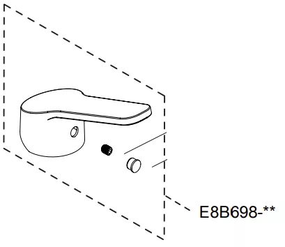 Kit levier chrom&eacute; - Jacob Delafon R&eacute;f. E8B698-CP