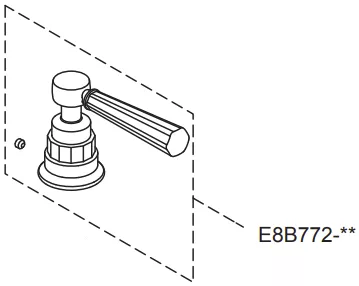 Kit levier chrom&eacute; - Jacob Delafon R&eacute;f. E8B772-CP