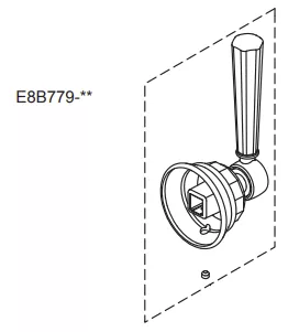 Kit levier chrom� - Jacob Delafon R�f. E8B779-CP
