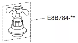 Kit poign&eacute;e chaud, BGG - Jacob Delafon R&eacute;f. E8B784-BGG