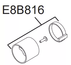 Kit poign&eacute;e chrom&eacute;e - Jacob Delafon R&eacute;f. E8B816-CP (SUIVI)