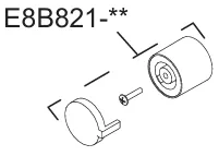 Kit poign&eacute;e chrom&eacute;e d&eacute;bit NF - Jacob Delafon R&eacute;f. E8B821-CP (SUIVI)