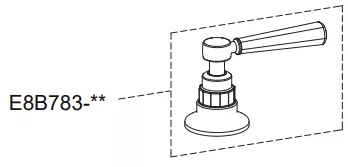 Kit poign&eacute;e froid, BGG - Jacob Delafon R&eacute;f. E8B783-BGG