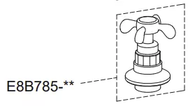 Kit poign&eacute;e froid, CP - Jacob Delafon R&eacute;f. E8B785-CP