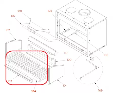 KIT REFRATTARI BASE FOCOLARE 88T - PALAZZETTI R&eacute;f. 895753458