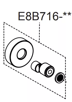 Kit Rosace - excentrique - Jacob Delafon R&eacute;f. E8B716-CP