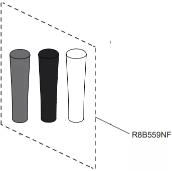 Lot de 3 inserts de levier - Jacob Delafon R&eacute;f. R8B559NF