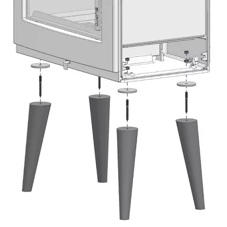 Lot de 4 pieds bois - SUPRA Réf. FR0035050B