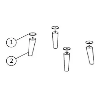Lot de 4 rondelles - SUPRA Réf. FR0019330B