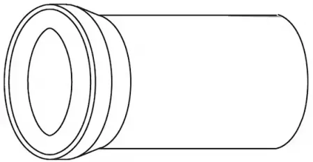 Manchon droit raccordement pour sortie horizontale 110mm - Jacob Delafon R&eacute;f. E6275-NF