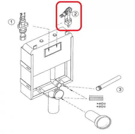 M&eacute;canisme bati WC E4315 - Jacob Delafon R&eacute;f. RTA059NF (SUIVI)