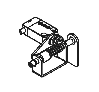 MICRO INTERRUPTEUR PORTE COMPLET - PALAZETTI R&eacute;f. 895757420 = GODIN r&eacute;f. 00001310708 