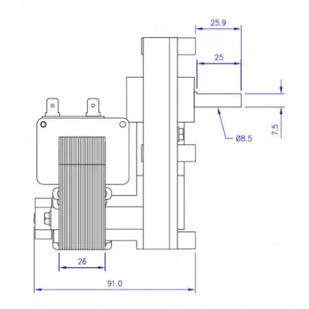 Motor&eacute;ducteur - Mellor r&eacute;f. FB1187 =FB1074/FB1054 (SUIVI)