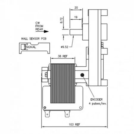 Motor&eacute;ducteur - Mellor r&eacute;f. FB1365 (SUIVI)