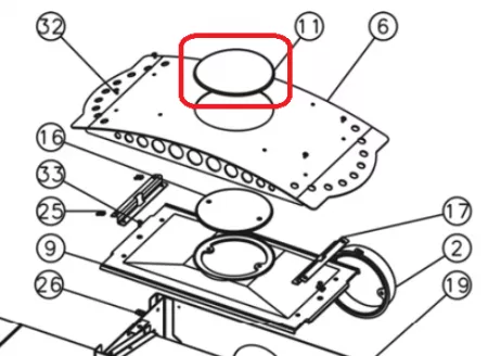 OBTURATEUR DESSUS 364102 - GODIN Réf. 11154364102 (SUIVI)