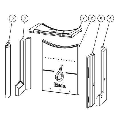 Pack briques Heta Scan-Line 800 c�t�s vitr�s