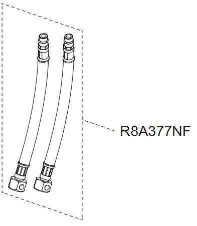 Paire de flexibles G3/8 M10 600mm - Jacob Delafon R�f. R8A377NF