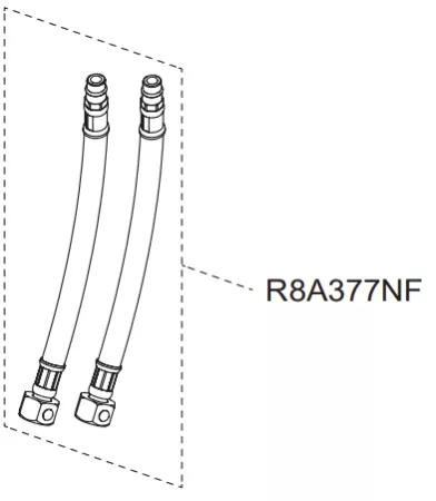 Paire de flexibles G3/8 M10 600mm - Jacob Delafon R&eacute;f. R8A377NF