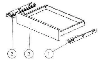 PAIRE DE GLISSIERES A AMORTISSEUR - GODIN R&eacute;f. 00001307894
