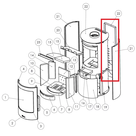 Panneau arri�re - LACUNZA r�f. 5021210021