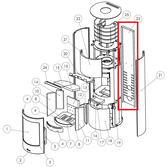 Panneau arri�re - LACUNZA r�f. 5021210022