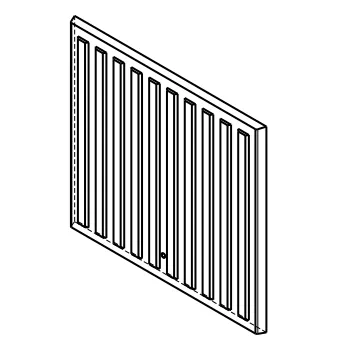 Panneau post�rieur droit/gauche en fonte - MCZ (Cadel-FreePoint-Red) R�f.4130839A