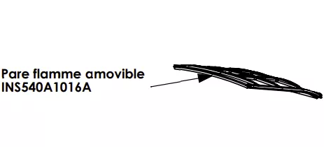 Pare flamme amovible fonte XP54 - LORFLAM / OFEN R�f.INS540A1016A