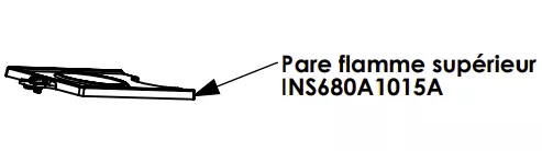 Pare flamme sup�rieur fonte XP54/68/78 - LORFLAM / OFEN R�f.INS680A1015A