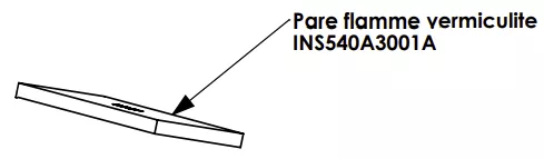 Pare flamme vermiculite XP54 - OFEN R�f. INS540A3001A (SUIVI)