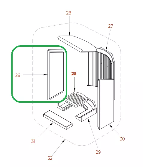 Paroi lat�rale gauche - PALAZZETTI R�f. 895300660