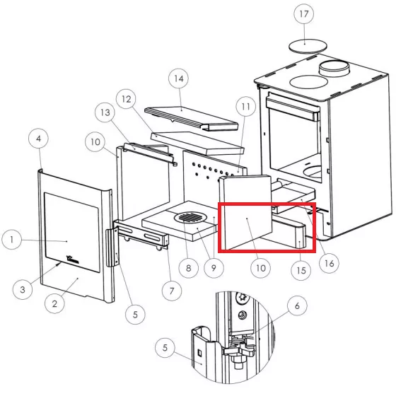 Partie fixe inf�rieure - LACUNZA r�f. 5021250011