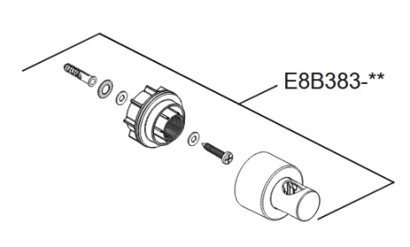 Pat&egrave;re chrome - Jacob Delafon R&eacute;f. E8B383-CP