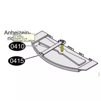 Pi�ce d�tach�e (Anheizein-richtung 410) complet avec axe 4 faces Hark r�f. ETSTO0410011