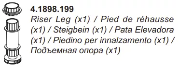 Pied de r&eacute;hausse Flight (&agrave; l\'unit&eacute;) - Jacob Delafon R&eacute;f. 4.1898.199